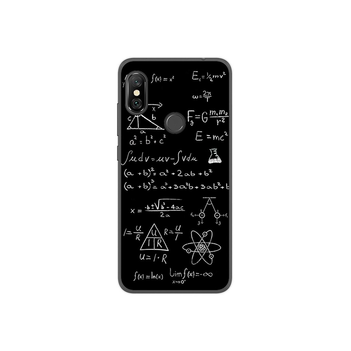 Funda Gel Tpu para Xiaomi Redmi Note 6 Pro Diseño Formulas Dibujos