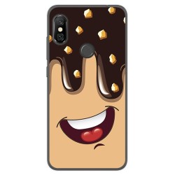 Funda Gel Tpu para Xiaomi Redmi Note 6 Pro Diseño Helado Chocolate Dibujos