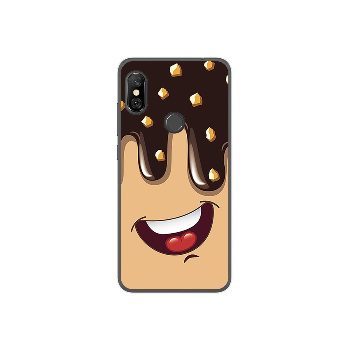 Funda Gel Tpu para Xiaomi Redmi Note 6 Pro Diseño Helado Chocolate Dibujos