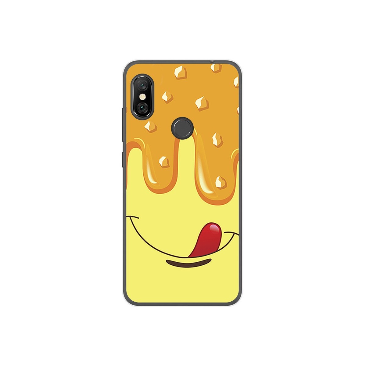 Funda Gel Tpu para Xiaomi Redmi Note 6 Pro Diseño Helado Vainilla Dibujos