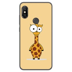 Funda Gel Tpu para Xiaomi Redmi Note 6 Pro Diseño Jirafa Dibujos