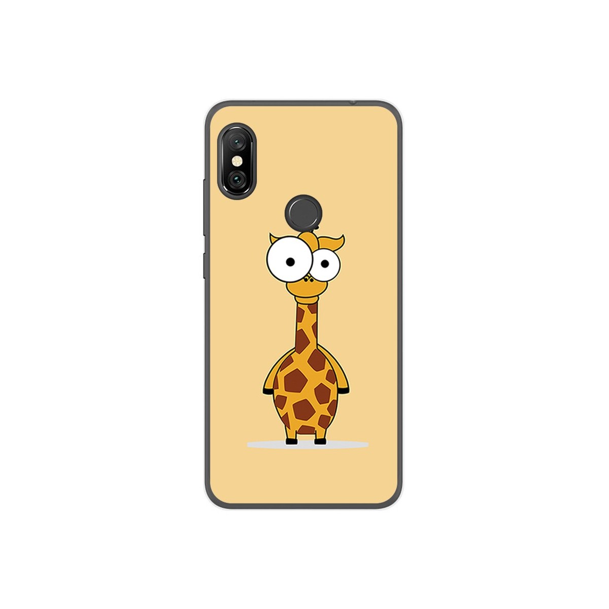 Funda Gel Tpu para Xiaomi Redmi Note 6 Pro Diseño Jirafa Dibujos