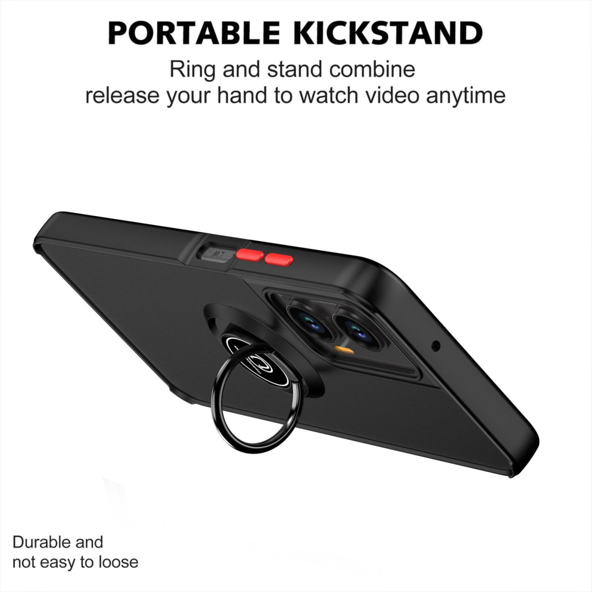 Funda Mate con Borde Negro y Anillo Giratorio...