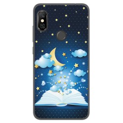 Funda Gel Tpu para Xiaomi Redmi Note 6 Pro Diseño Libro Cuentos Dibujos