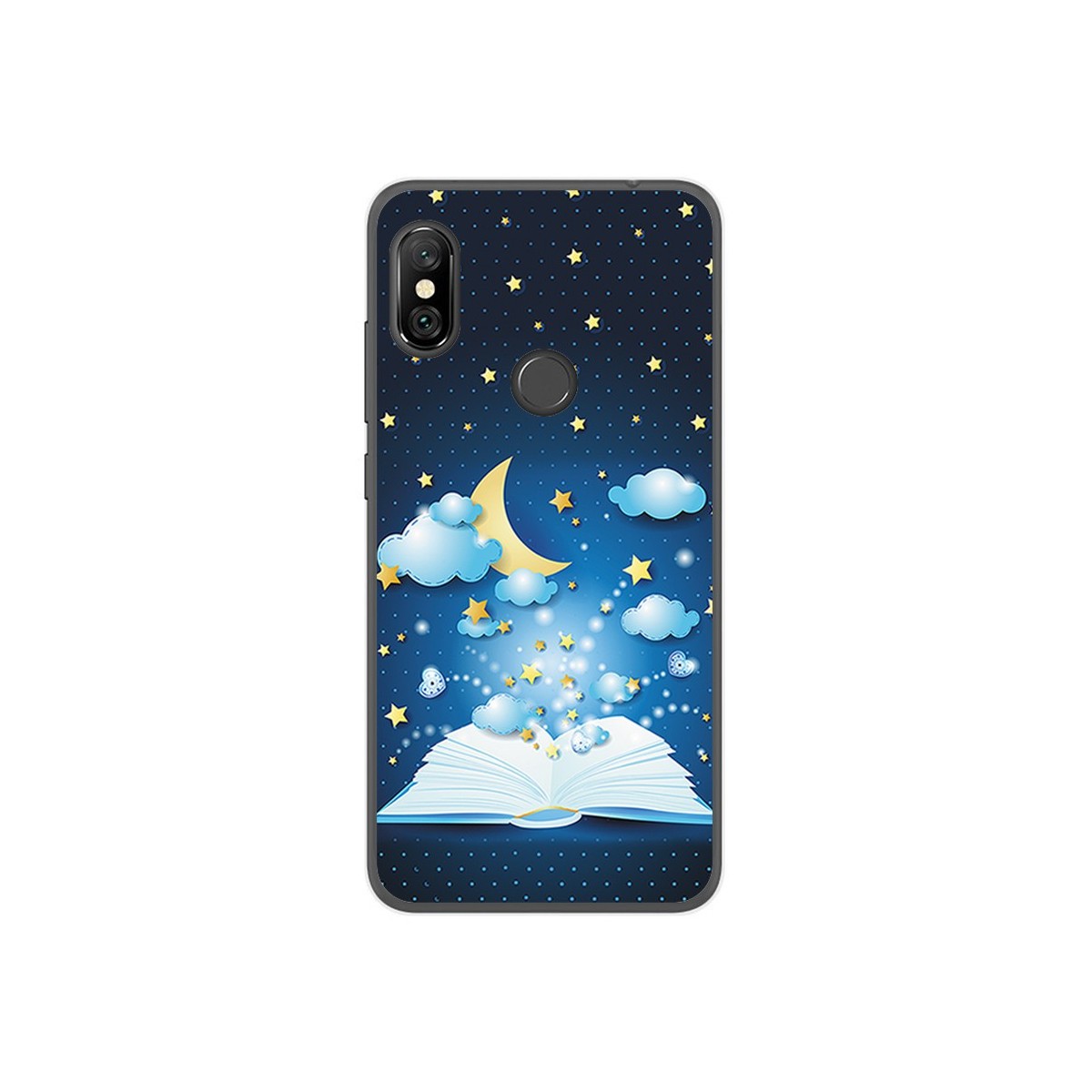 Funda Gel Tpu para Xiaomi Redmi Note 6 Pro Diseño Libro Cuentos Dibujos