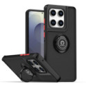 Funda Mate con Borde Negro y Anillo Giratorio 360 para Motorola Edge 60 / 60 Fusion 5G