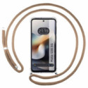 Funda Colgante Transparente para Motorola Moto G56 5G con Cordon Camel