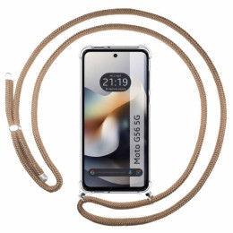 Funda Colgante Transparente para Motorola Moto G56 5G con...