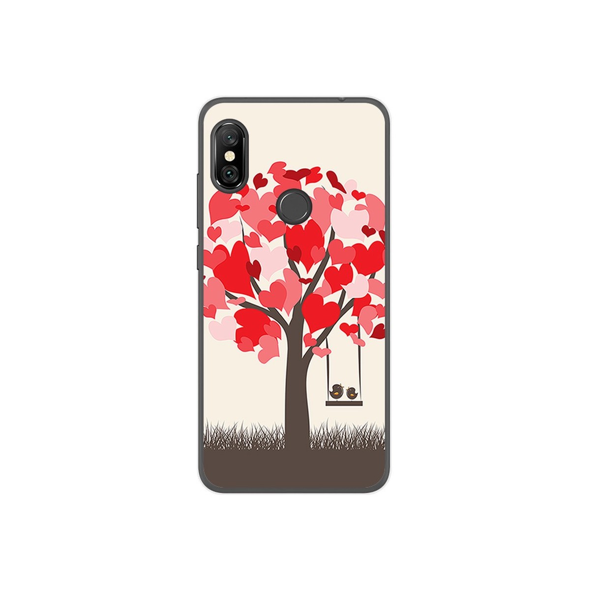 Funda Gel Tpu para Xiaomi Redmi Note 6 Pro Diseño Pajaritos Dibujos