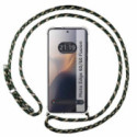 Funda Colgante Transparente para Motorola Edge 60 / 60 Fusion 5G con Cordon Verde / Dorado