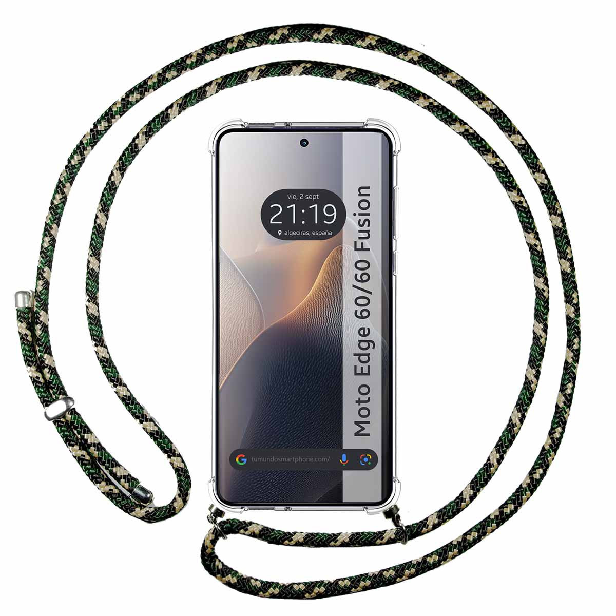 Funda Colgante Transparente para Motorola Edge...