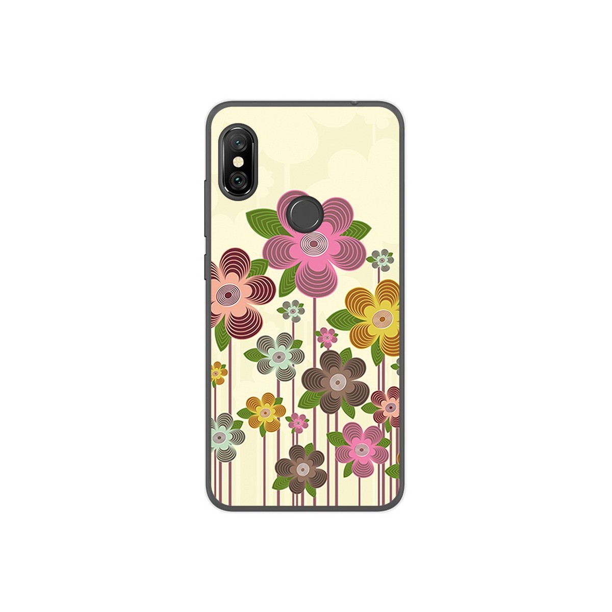 Funda Gel Tpu para Xiaomi Redmi Note 6 Pro Diseño Primavera En Flor Dibujos