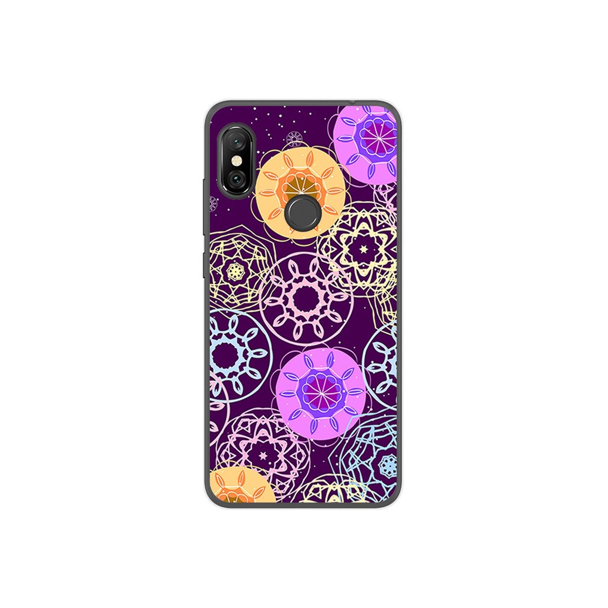 Funda Gel Tpu para Xiaomi Redmi Note 6 Pro Diseño Radial Dibujos