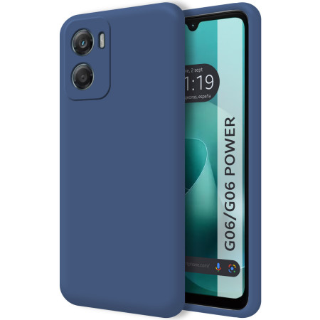 Funda Silicona Líquida Ultra Suave para Motorola Moto G06 / G06 Power 4G color Azul