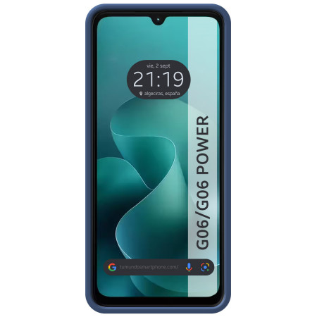 Funda Silicona Líquida Ultra Suave para Motorola Moto G06 / G06 Power 4G color Azul