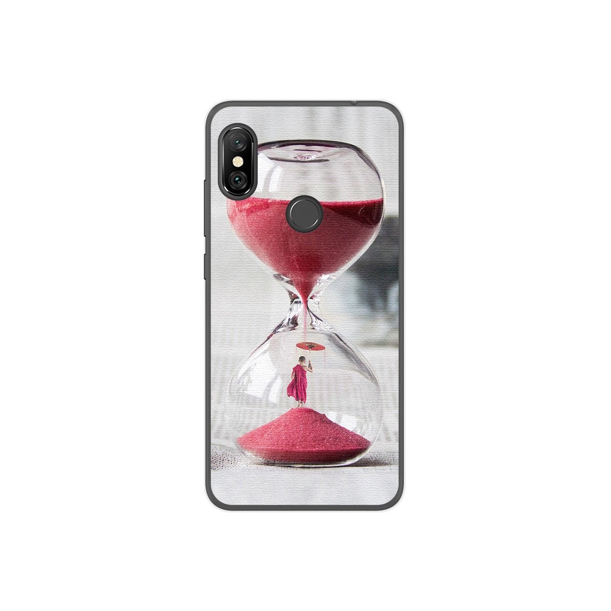 Funda Gel Tpu para Xiaomi Redmi Note 6 Pro Diseño Reloj Dibujos