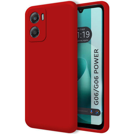 Funda Silicona Líquida Ultra Suave para Motorola Moto G06 / G06 Power 4G color Roja