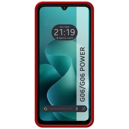 Funda Silicona Líquida Ultra Suave para Motorola Moto G06 / G06 Power 4G color Roja