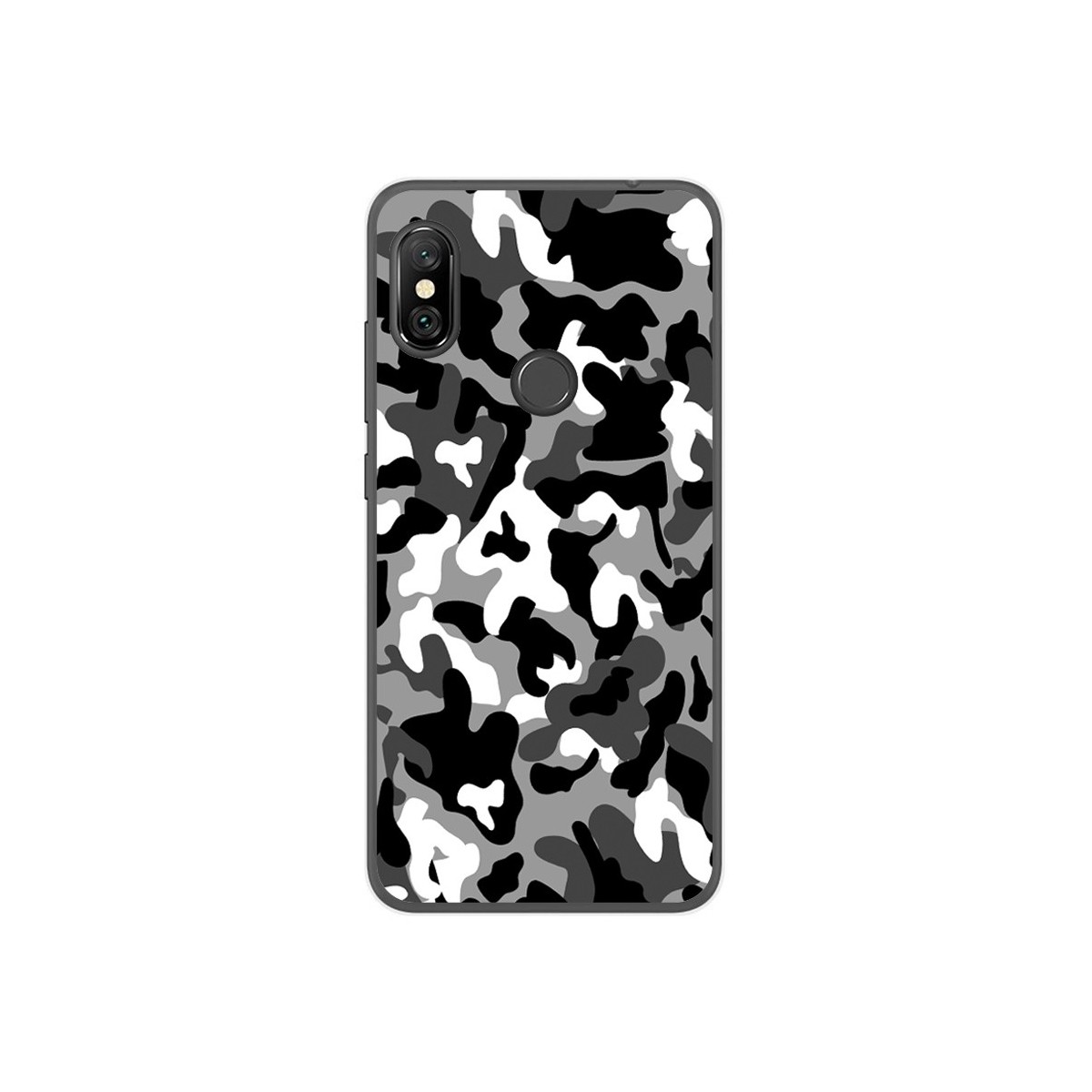 Funda Gel Tpu para Xiaomi Redmi Note 6 Pro Diseño Snow Camuflaje Dibujos