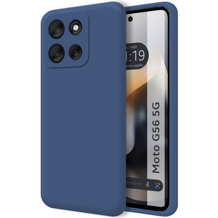 Funda Silicona Líquida Ultra Suave para Motorola Moto G56 5G color Azul