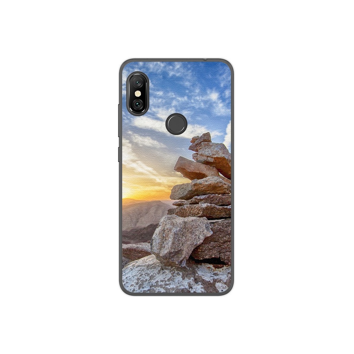 Funda Gel Tpu para Xiaomi Redmi Note 6 Pro Diseño Sunset Dibujos
