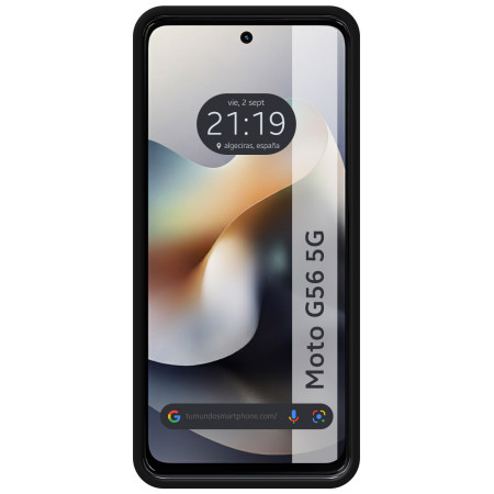 Funda Silicona Líquida Ultra Suave para Motorola Moto G56 5G color Negra