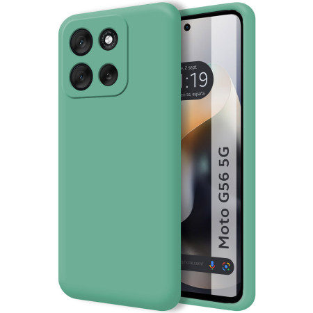 Funda Silicona Líquida Ultra Suave para Motorola Moto G56 5G color Verde