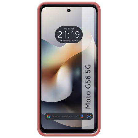 Funda Silicona Líquida Ultra Suave para Motorola Moto G56 5G color Rosa
