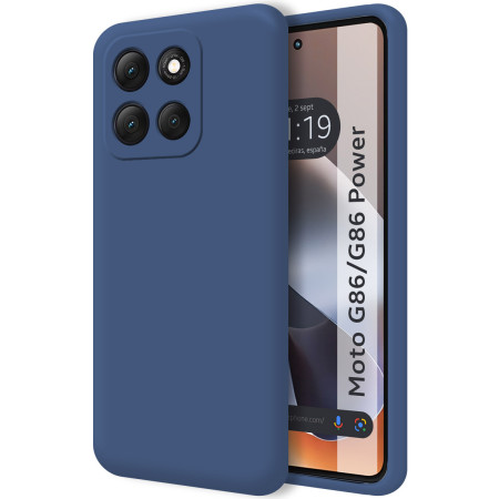 Funda Silicona Líquida Ultra Suave para Motorola G86 / G86 Power 5G color Azul