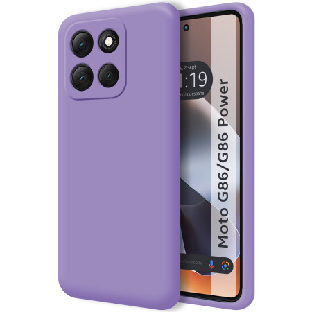 Funda Silicona Líquida Ultra Suave para Motorola G86 / G86 Power 5G color Morada