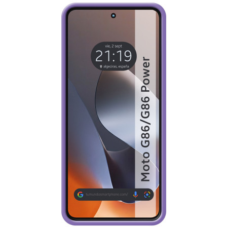 Funda Silicona Líquida Ultra Suave para Motorola G86 / G86 Power 5G color Morada