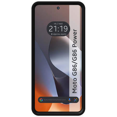 Funda Silicona Líquida Ultra Suave para Motorola G86 / G86 Power 5G color Negra