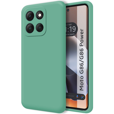Funda Silicona Líquida Ultra Suave para Motorola G86 / G86 Power 5G color Verde