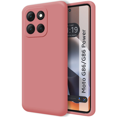 Funda Silicona Líquida Ultra Suave para Motorola G86 / G86 Power 5G color Rosa
