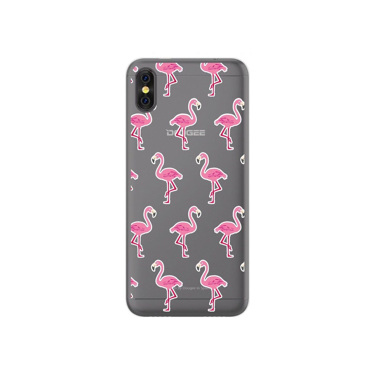 Funda Gel Transparente para Doogee X53 Diseño Flamenco Dibujos