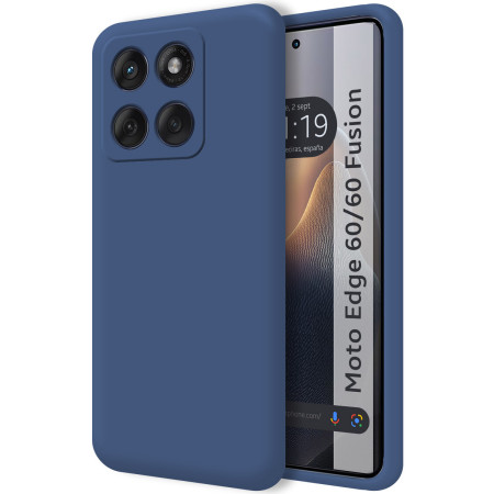 Funda Silicona Líquida Ultra Suave para Motorola Edge 60 / 60 Fusion 5G color Azul