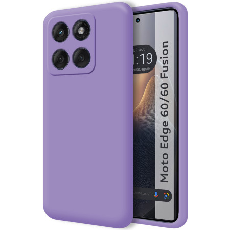 Funda Silicona Líquida Ultra Suave para Motorola Edge 60 / 60 Fusion 5G color Morada