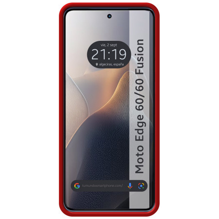 Funda Silicona Líquida Ultra Suave para Motorola Edge 60 / 60 Fusion 5G color Roja