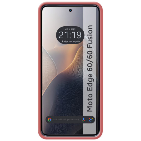 Funda Silicona Líquida Ultra Suave para Motorola Edge 60 / 60 Fusion 5G color Rosa