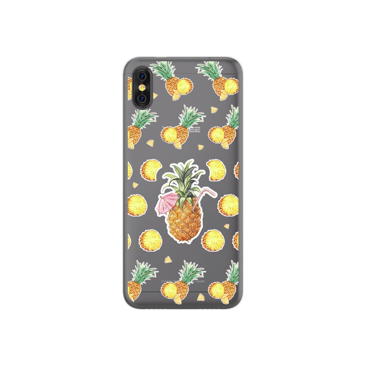 Funda Gel Transparente para Doogee X53 Diseño Piña Dibujos