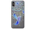 Funda Gel Transparente para Doogee X53 Diseño Plumas Dibujos