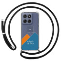 Personaliza tu Funda Colgante Transparente para Motorola Edge 60 / 60 Fusion 5G con Cordon Negro Dibujo Personalizada