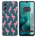 Funda Silicona Transparente para Motorola Moto G06 / G06 Power 4G diseño Flamenco Dibujos