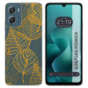 Funda Silicona Transparente para Motorola Moto G06 / G06 Power 4G diseño Hojas Dibujos