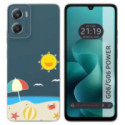 Funda Silicona Transparente para Motorola Moto G06 / G06 Power 4G diseño Playa Dibujos