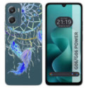 Funda Silicona Transparente para Motorola Moto G06 / G06 Power 4G diseño Plumas Dibujos