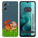 Funda Silicona Transparente para Motorola Moto G06 / G06 Power 4G diseño Tigre Dibujos