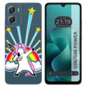 Funda Silicona Transparente para Motorola Moto G06 / G06 Power 4G diseño Unicornio Dibujos