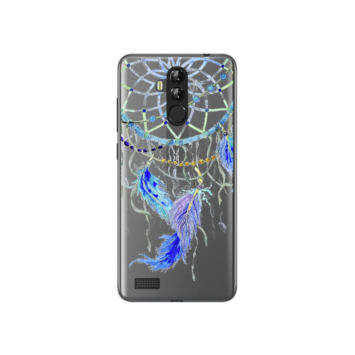 Funda Gel Transparente para Leagoo M9 Pro Diseño Plumas Dibujos
