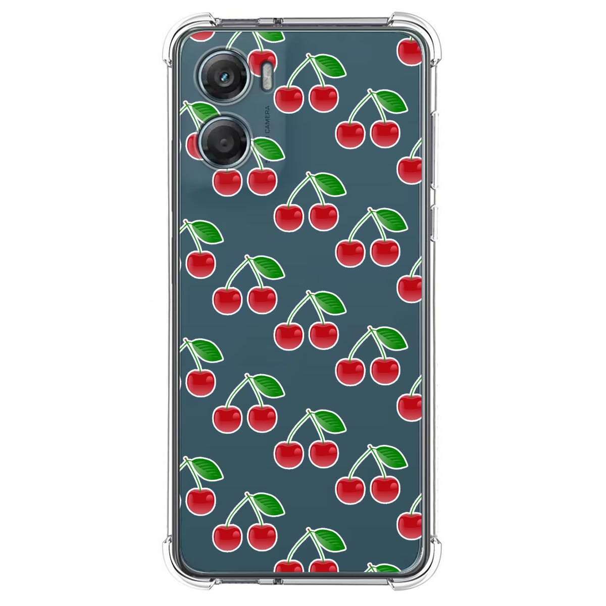 Funda Silicona Antigolpes para Motorola Moto G06 / G06 Power 4G diseño Cerezas Dibujos